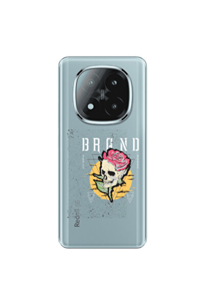 Other Xiaomi Redmi Note 14 Pro + 5g Skull Roses Transparent Silicone TPU Θήκη