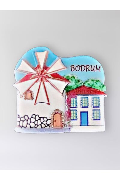 Mundy BODRUM Polyester Kabartmalı Magnet 6 x 6,5 cm Dekoratif Hediyelik Buzdo...