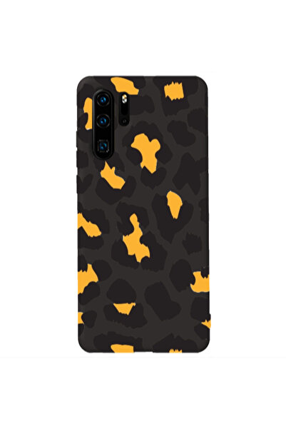 Other Huawei P30 Pro Yellow leopard Black Colored Silicone TPU Θήκη