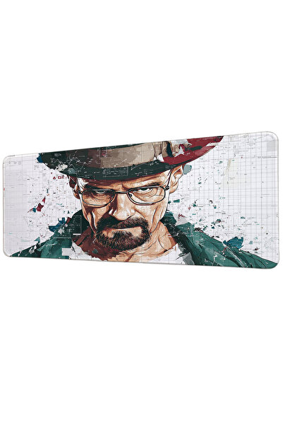 gxe.art Breaking Bad Heisenberg Portrait 40X90 cm Gaming Mousepad Non-Slip Ba...