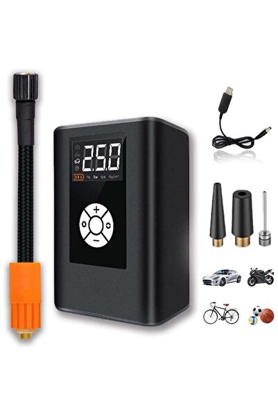 Arabest منفاخ إطارات محمول، ضاغط هواء كهربائي 150PSI مع مقياس ضغط، ضوء LED، ب...
