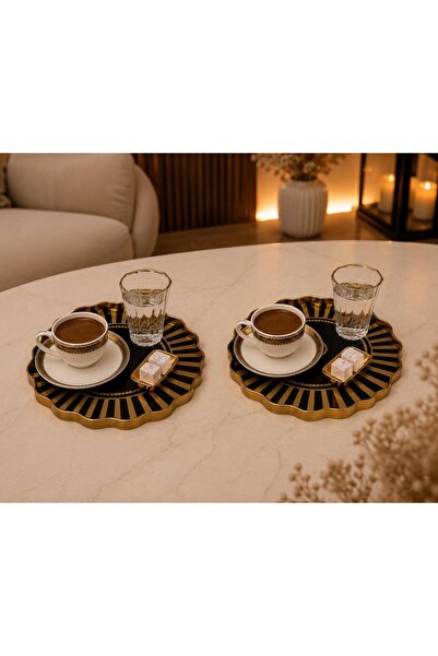 netteucuzluk 2-Piece Butterfly Patterned Glass Presentation Tray and Wall Acc...