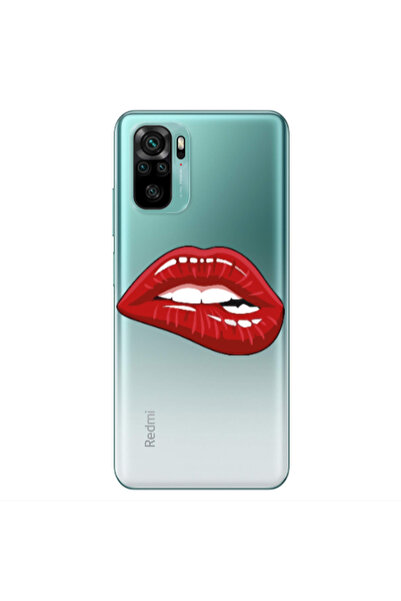 Other Xiaomi Redmi Note 10S Shiny Lips Transparent Silicone TPU Θήκη