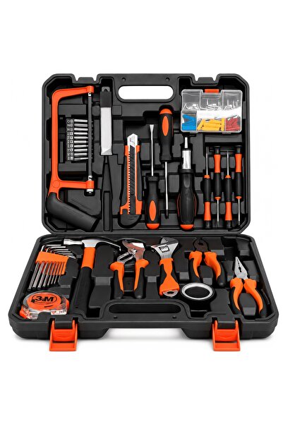 inabyte 100 Pcs All Purpose Home Repair Tool Kit, Complete Hand Tools Set wit...