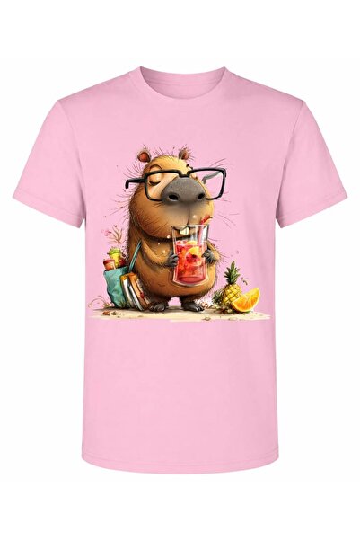 ROLY Unisex Cotton Capybara Print T-Shirt