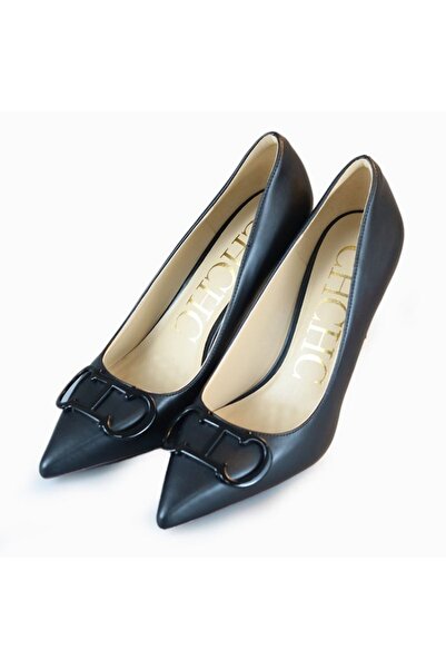 CHHC CHCH New Classic Pointed-Toe Heels for Women Black Patent Leather with R...