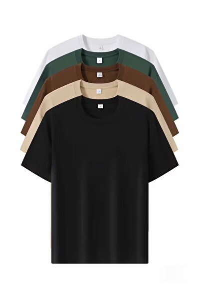 ZİYMO 5-Pack Advantage Package Unisex Basic Oversized T-Shirt