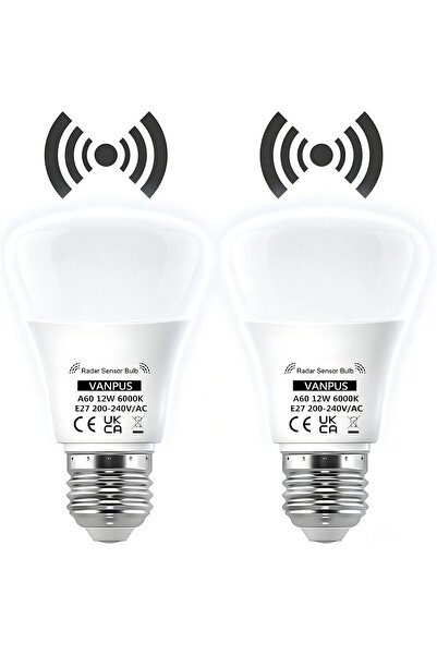 VANPORE LED лампа Vanpus E27 със сензор за движение и радарна технология - 12...