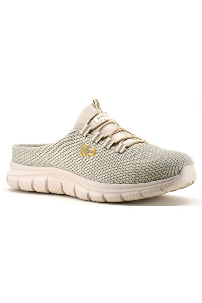 KİNG PAOLO D5109 Battal Krakers Sabo - Beige - Women's Sandals