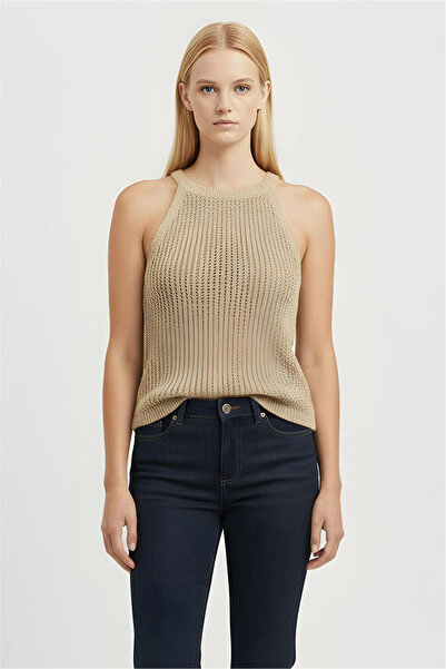 Perspective Beige Knitwear Sweater