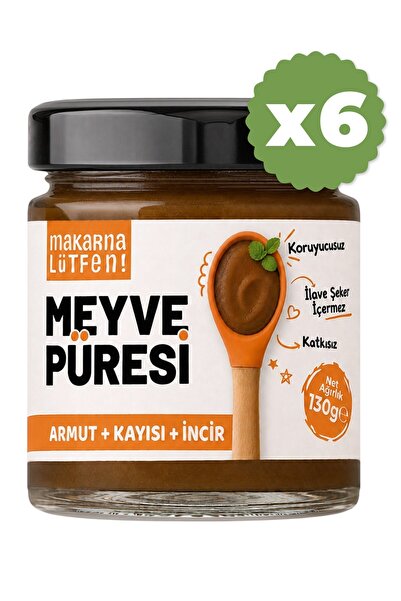 Makarna Lütfen Avantajlı Meyve Püresi (Armut-Kayısı-İncir) 6x130 g