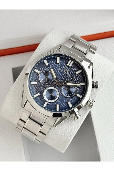 FERRO Silver Steel Cord Men's Wristwatch Fm43050A-A3 Functions Active Waterpr...