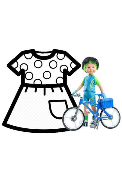 Paola Reina Hainuta pentru păpuși de 32 cm - Fabricată manual în Spania