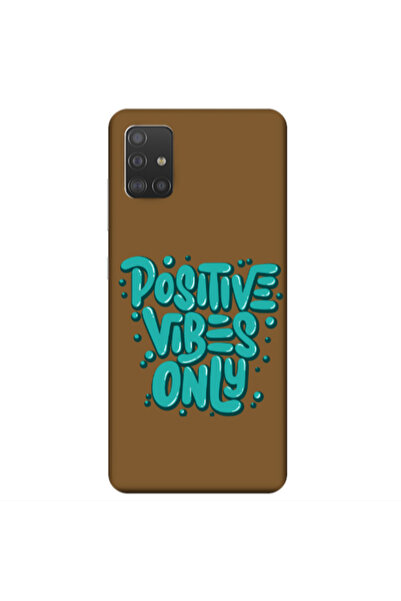 Other Samsung A71 Positive Vibes Only Light Purple Colored Silicone TPU Θήκη