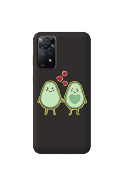 Other Xiaomi Redmi Note 11 4G Avocados Black Colored Silicone TPU Θήκη