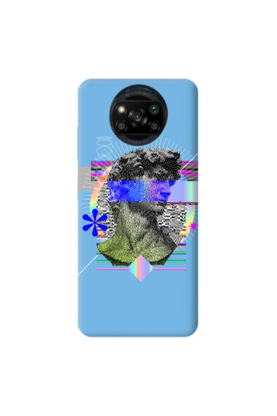 Other Xiaomi Poco X3 /X3 Pro Statue pixels Blue Colored Silicone TPU Θήκη
