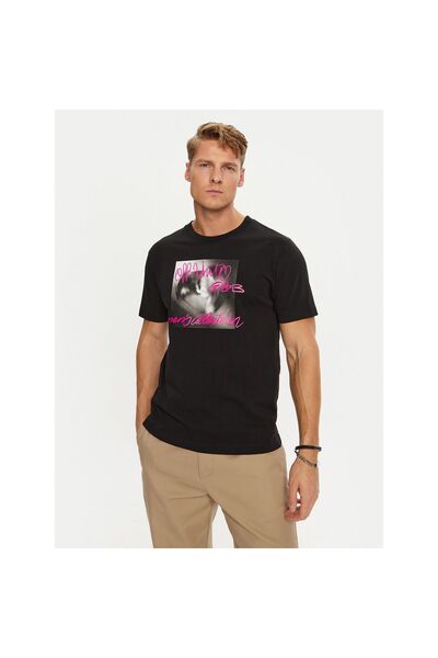 OFF WHITE Tricou bărbătesc OMAA027F22JER0141068 Negru