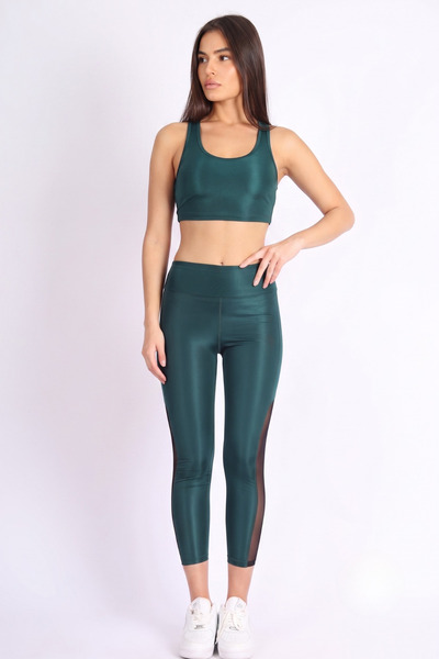 soft&basic Ženski set legginsa od poliestera, tulle detalji, leggins sa visok...