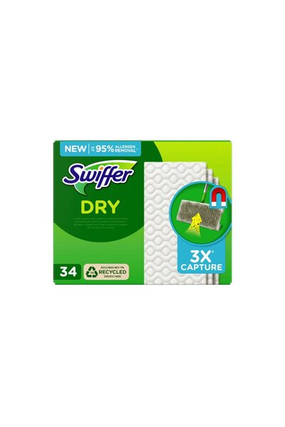 Carpoint Lavete uscate pentru podea Swiffer Dry, pachet 34 bucati, capteaza s...