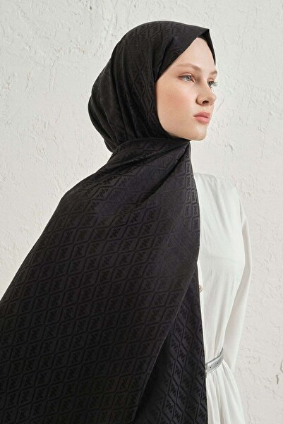 Armine Elegance Silk Cotton Monogram Shawl 01