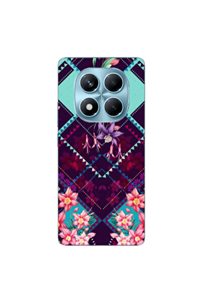 Other Xiaomi Redmi Note 14 Pro Checkered flowers Transparent Silicone TPU Θήκη