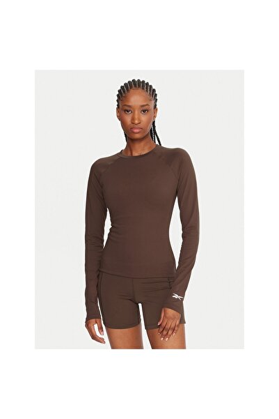 Reebok Γυναικείο Τεχνικό T-Shirt RK25316CCW Καφέ
