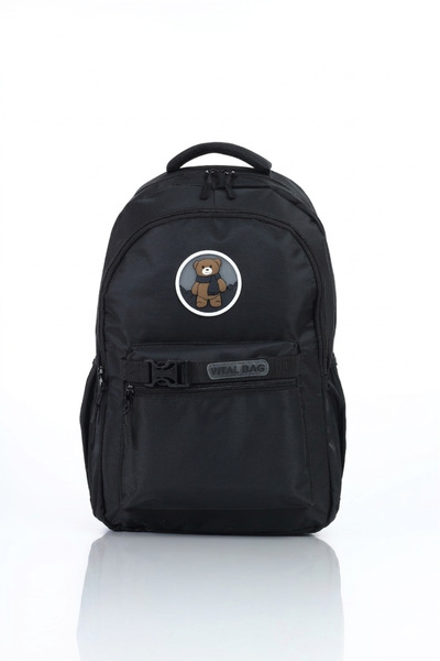 D'VERS Vital Series Teddy Bear Badge School and Daily Backpack – Multi-Compar...