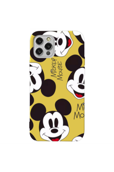 Other Apple iPhone 12 Pro Mickey Mouse Yellow Colored Silicone TPU Θήκη