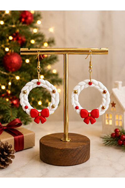 Miyamila Christmas-Themed Wreath Design with Bow Detail, Handmade Christmas E...