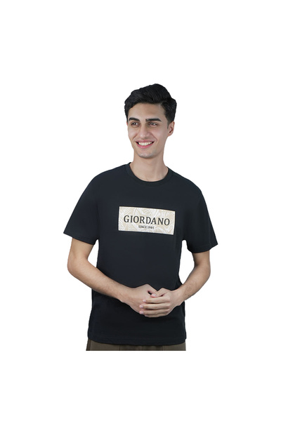 Giordano Men Slim Branding Logo Graphic Cotton Tee