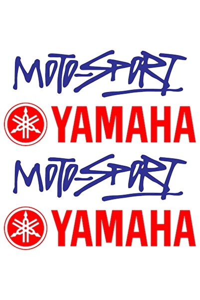 OEM Set of 2 Yahama MotorSport Stickers Blue-Red
