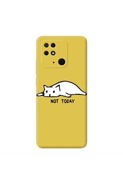 Other Xiaomi Redmi 10C Not Today Yellow Colored Silicone TPU Θήκη