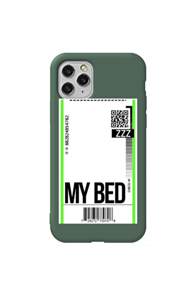 Other Apple iPhone 11 Pro Max My Bed ZZZ Dark Green Colored Silicone TPU Θήκη