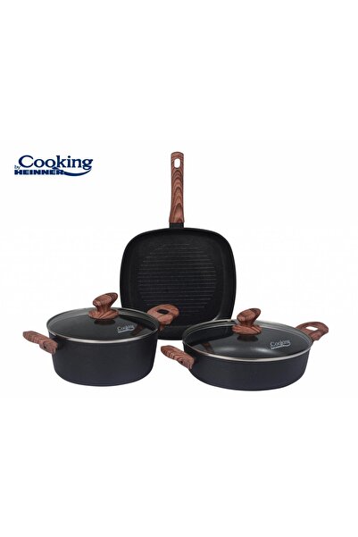 OEM 5-PIECE COOKING SET WROUGHT ALUMINUM, MALTA, COOKING BY HEINNER
