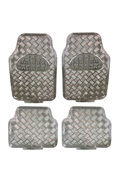 OEM Universal Car Mats, Diamond model, Chrome Carbon color