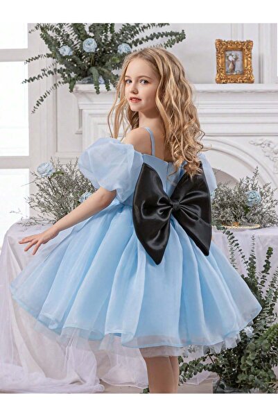 JO FASHION Princess Dress with Bow and Thin Straps