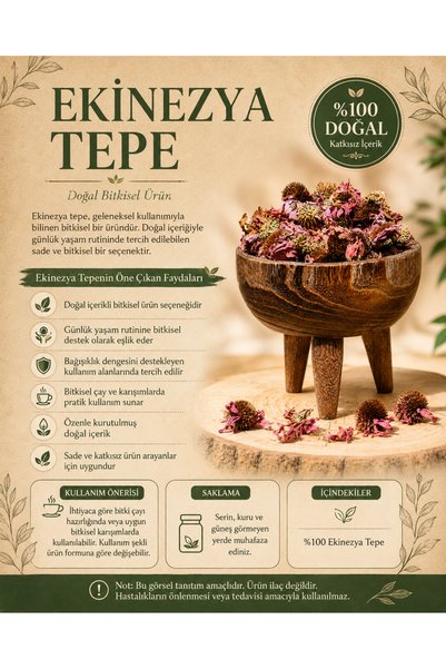 Natura Şifa 500Gr Echinacea Herbal Tea Natural Dried Echinacea Herbal Tea Without Additives