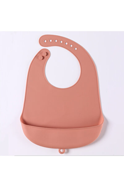 Choice5 One Size peach 1/2pcs Food Grade Silicone Baby Eating Bibs Easy to Cl...