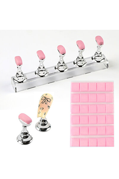 Choice4 06 Nail Stand Set for Press On Nail Display Practice Art Magnetic Fak...