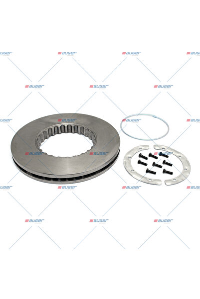 Auger Set 2 Discuri Frana (cu Kit Montaj) Iveco Eurocargo I-iii Krone Man F90...