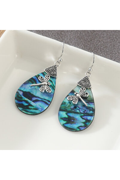 Choice Blue A710 Vintage Delicate Dragonfly Decoration Abalone Shell Dangle E...