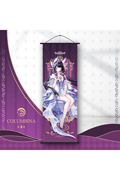 Choice1 as shown columbina Genshin Impact Scroll Canvas Colombina Flins Arlec...