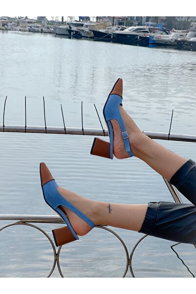 BERFONA DİBBA DENIM TAN SANDALE SA PETOM OD 5 CM