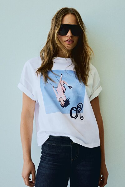 Bershka OLIVIA RODRIGO baskılı oversize t-shirt