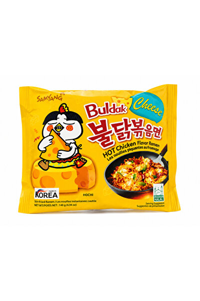 SAMYANG Buldak Cheese Ramen - Tăiței Instant Picanți cu Pui și Brânză, 140g