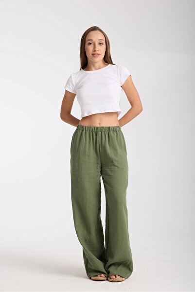 Enhitbaby Udenya Double Layered Muslin Wide Leg Pants