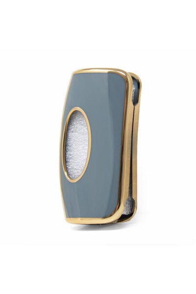SatışMax Luxury Ford Focus Fiesta Mondeo Cmax Courier Nano Key Case Cover Gray Gold Golden Color