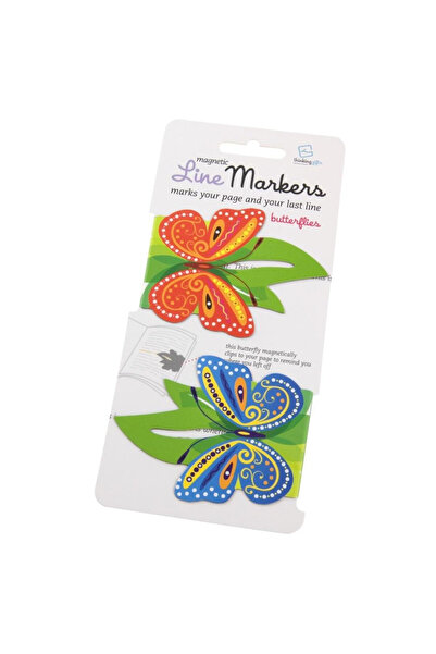 Thinking Gifts Semne de carte magnetice fluturi set 2 multicolor