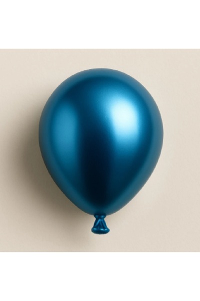 Niyet 5" Mavi Krom Lateks Balon 100'lü - Dekorasyon-Doğum Günü-Parti-Süsleme