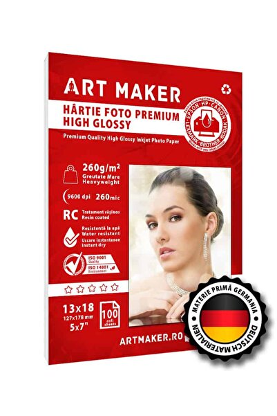 Art Maker Hartie foto Premium High Glossy, 260g/mp, rc, 13×18 cm, 50 coli